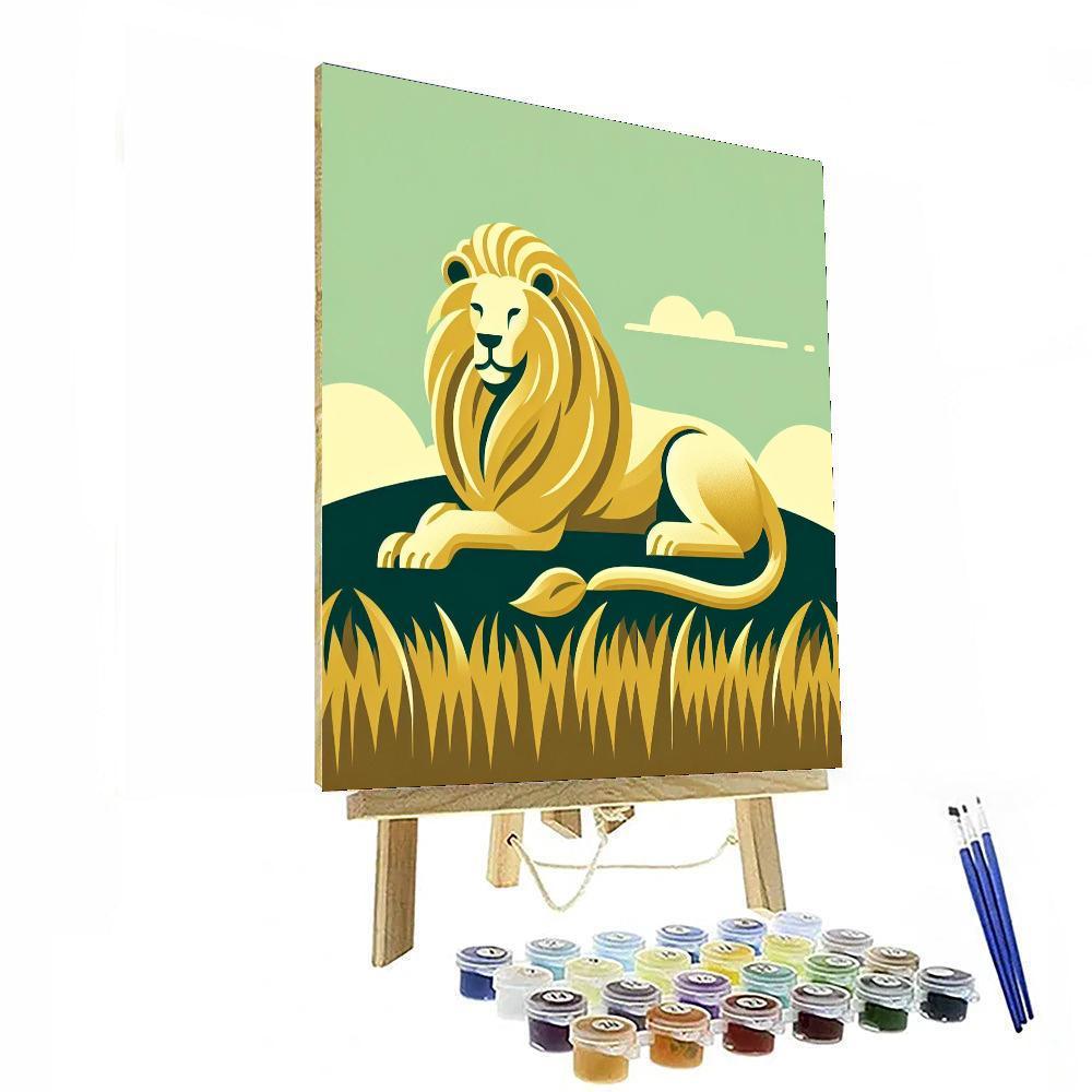 Lazy Lion Lounge Number Painting