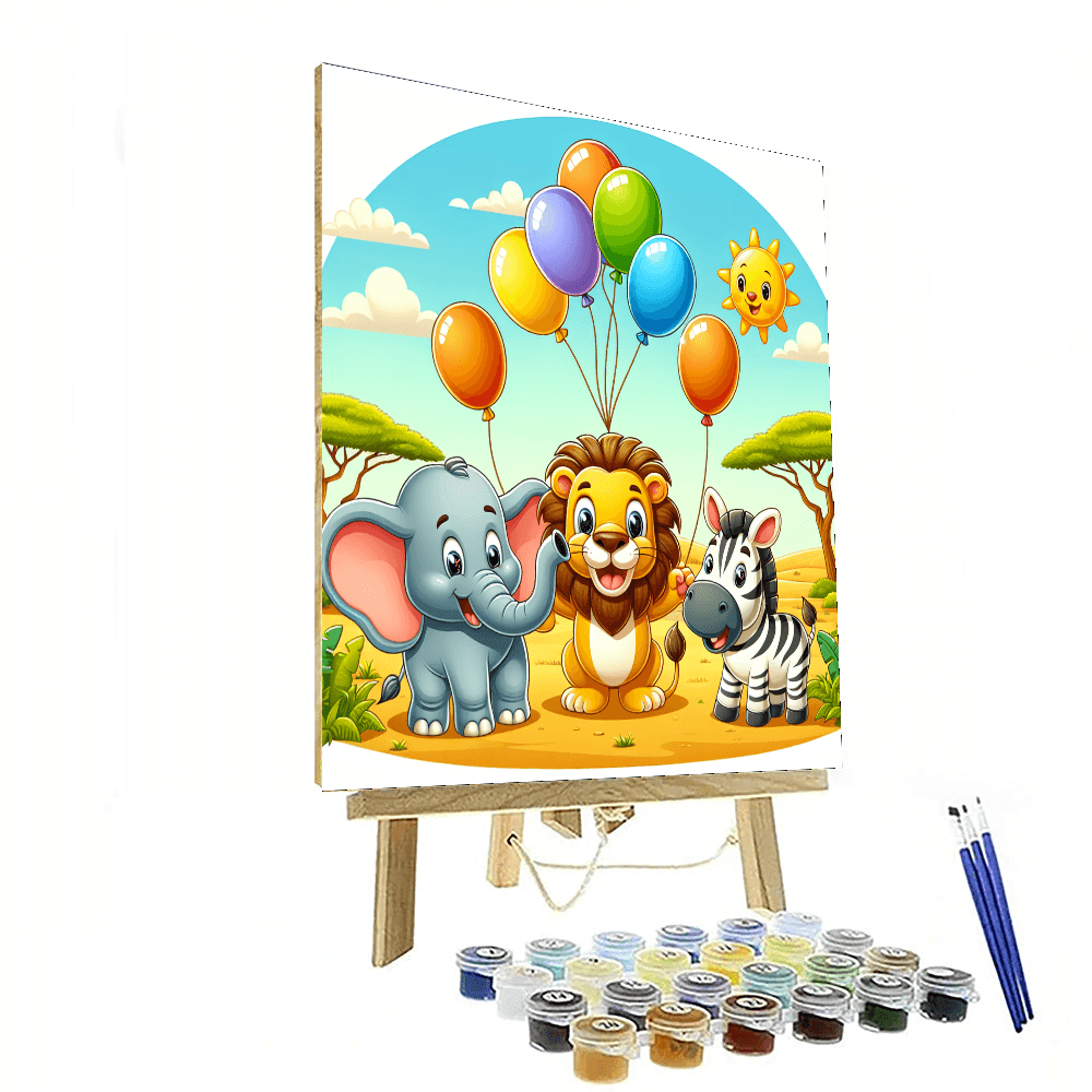 Safari Surprise Party DIY Paint By Numbers