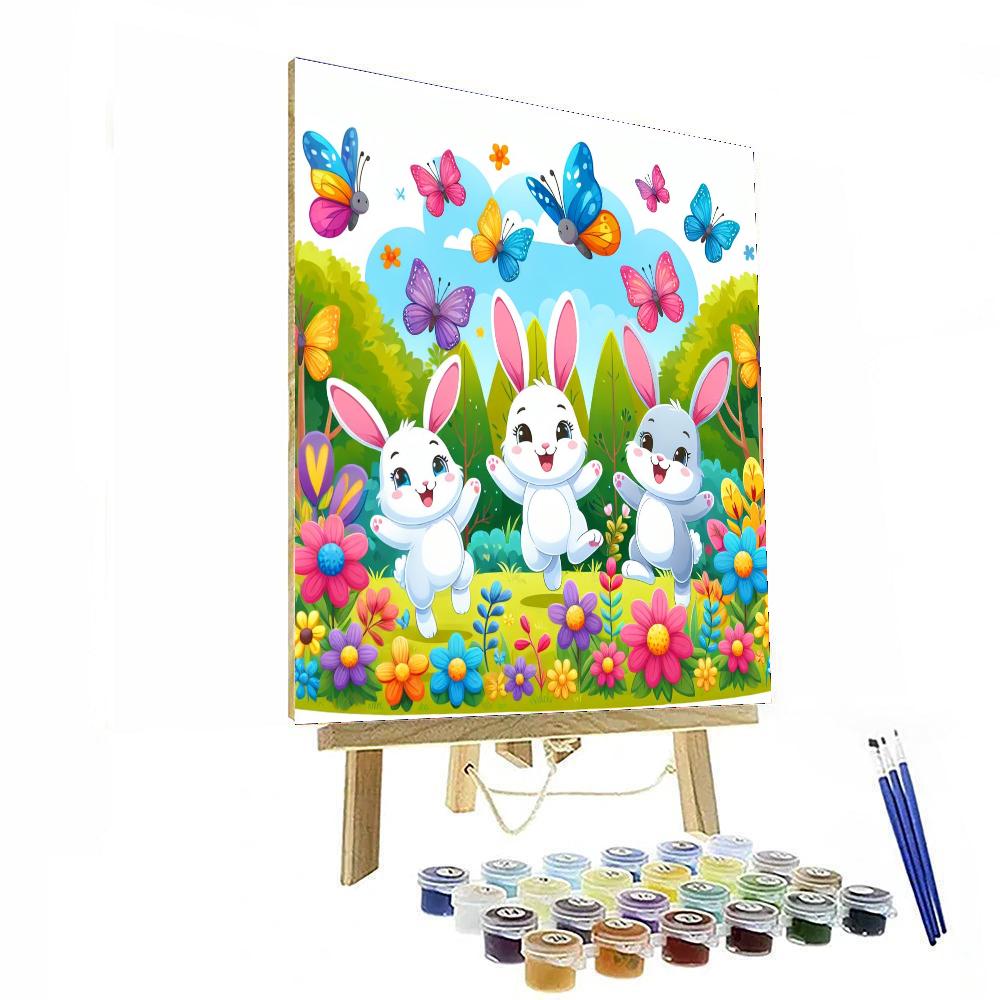 Cute Bunnies Paint By Numbers Art