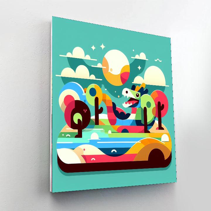 Mythical Animal Safari Paint By Numbers Art