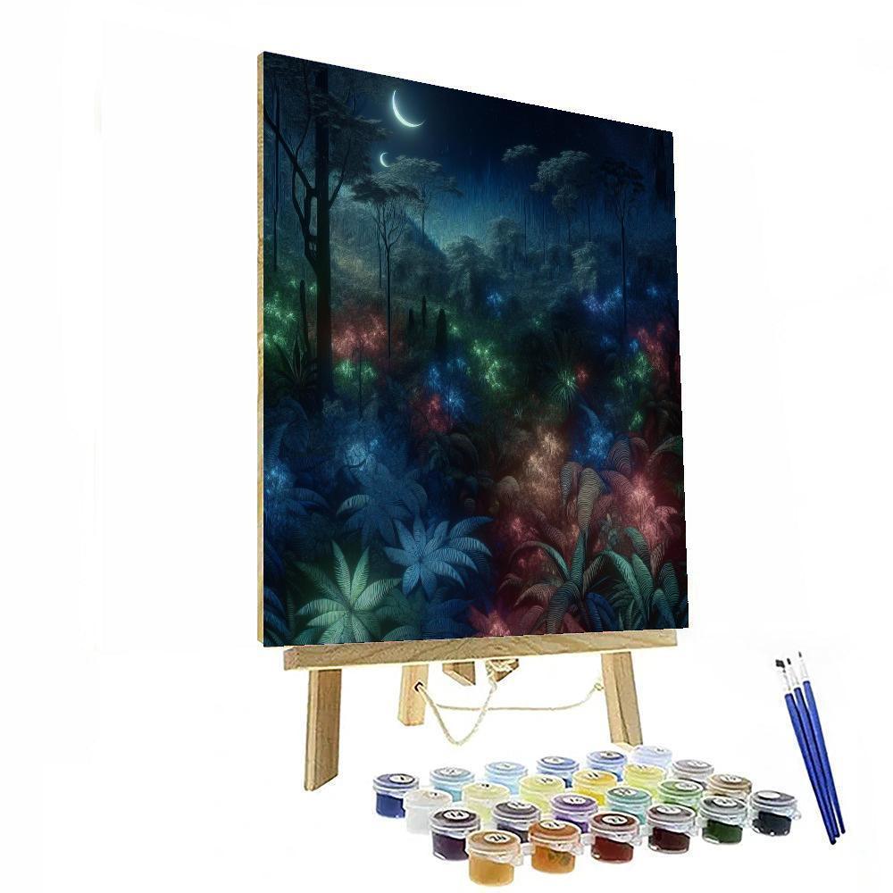 Midnight Jungle Adventure Paint By Numbers Art