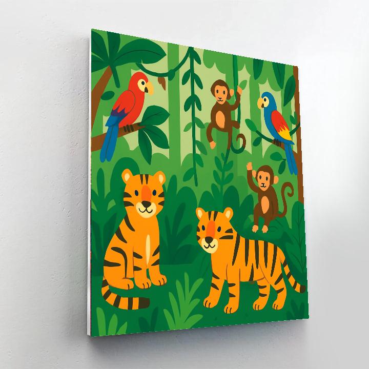 Mysterious Deep Jungle Painting By Numbers Kit
