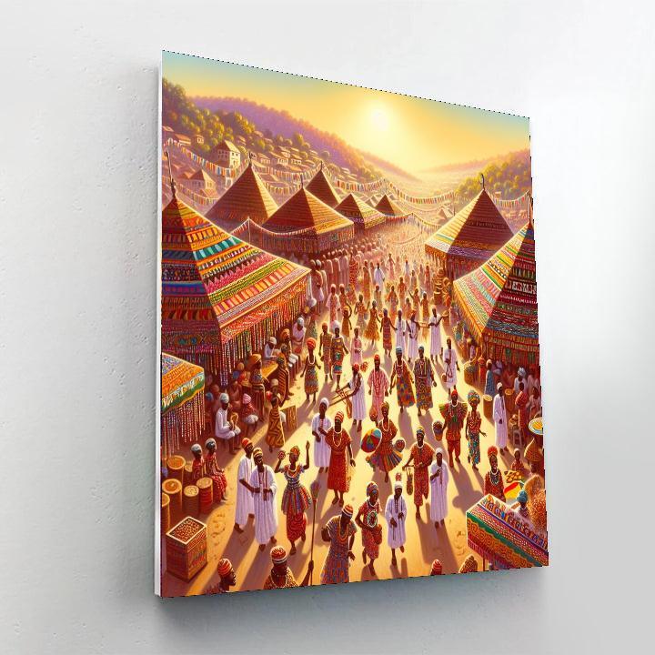 Oga Bungalow Festival - Togo Paint By Numbers Art