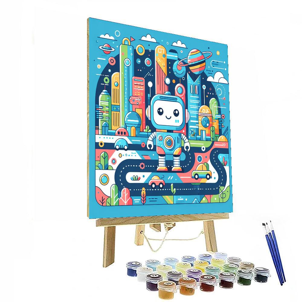 Robot's Discovery Mission Painting By Numbers Kit