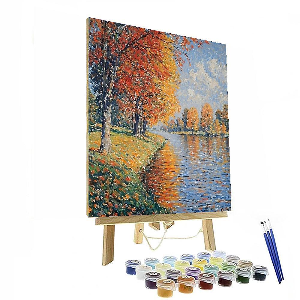Claude Monet Inspired Shades Of Autumn  Number Painting