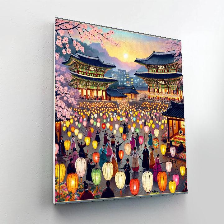 Korean Lantern Festival - Seoul Paint By Numbers Kits