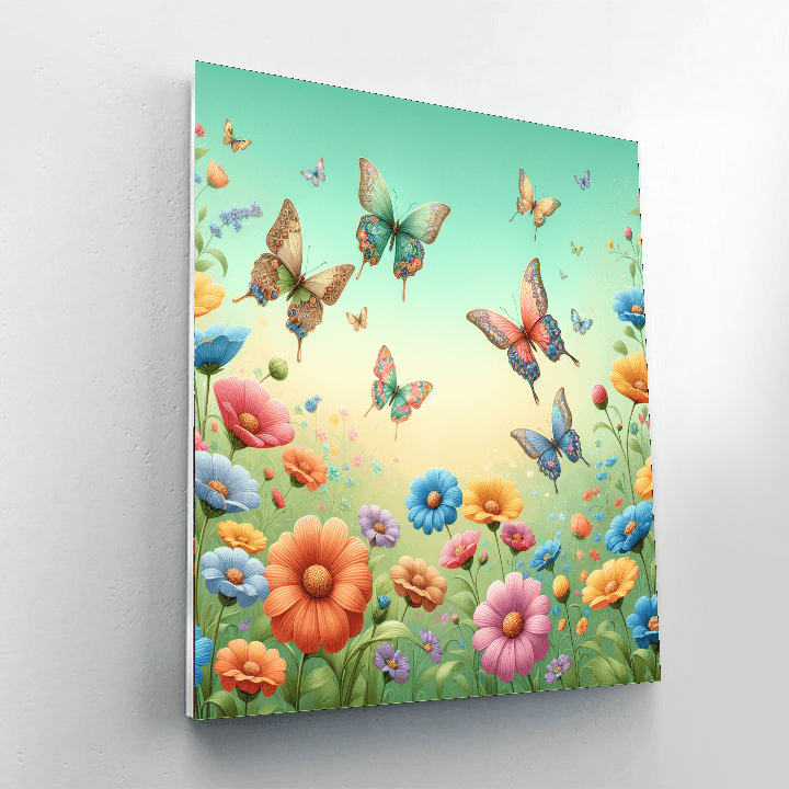 Elegant Butterfly Symphony Paint By Color
