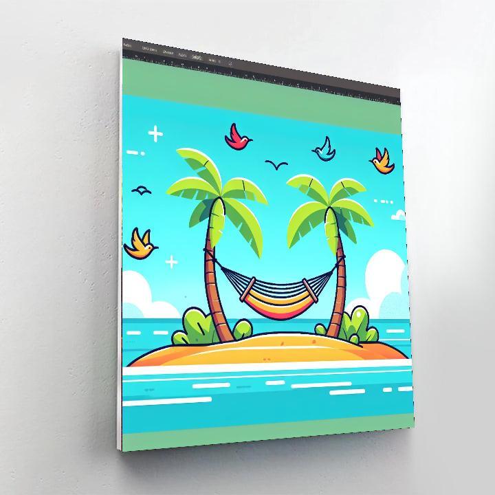 Seaside Island Escape Painting By Numbers Kit