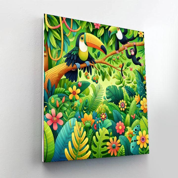 Artistic Jungle Adventure Paint By Color