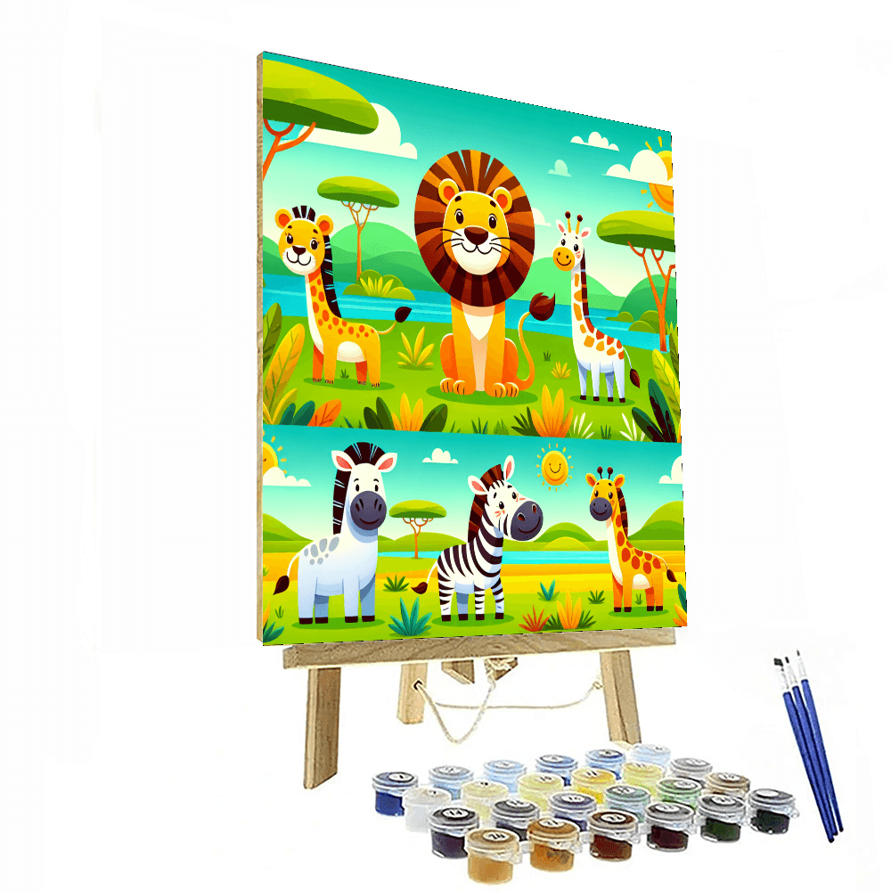 Adventure With Wild Animals Paint By Numbers Kits