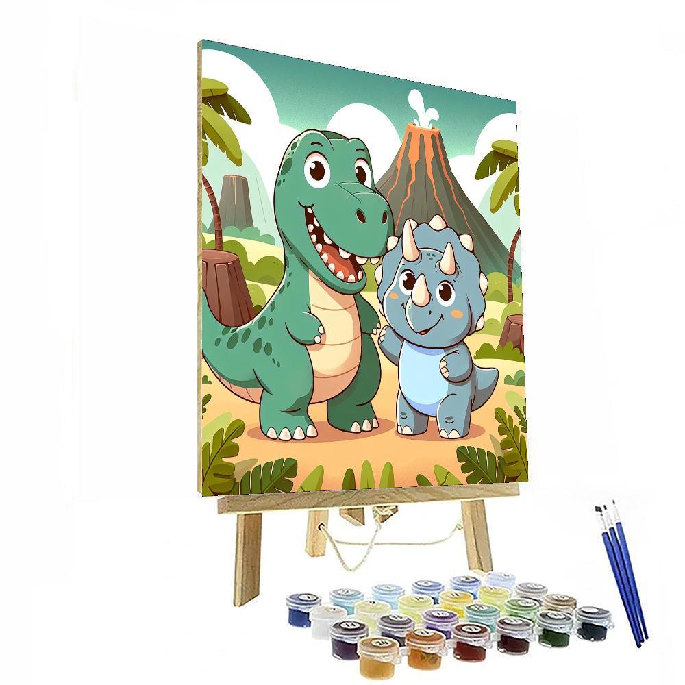 Dinosaurs Roaming The Land Paint By Number