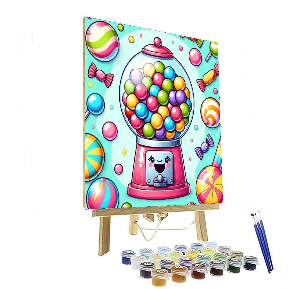 Glorious Gumball Machine Number Painting