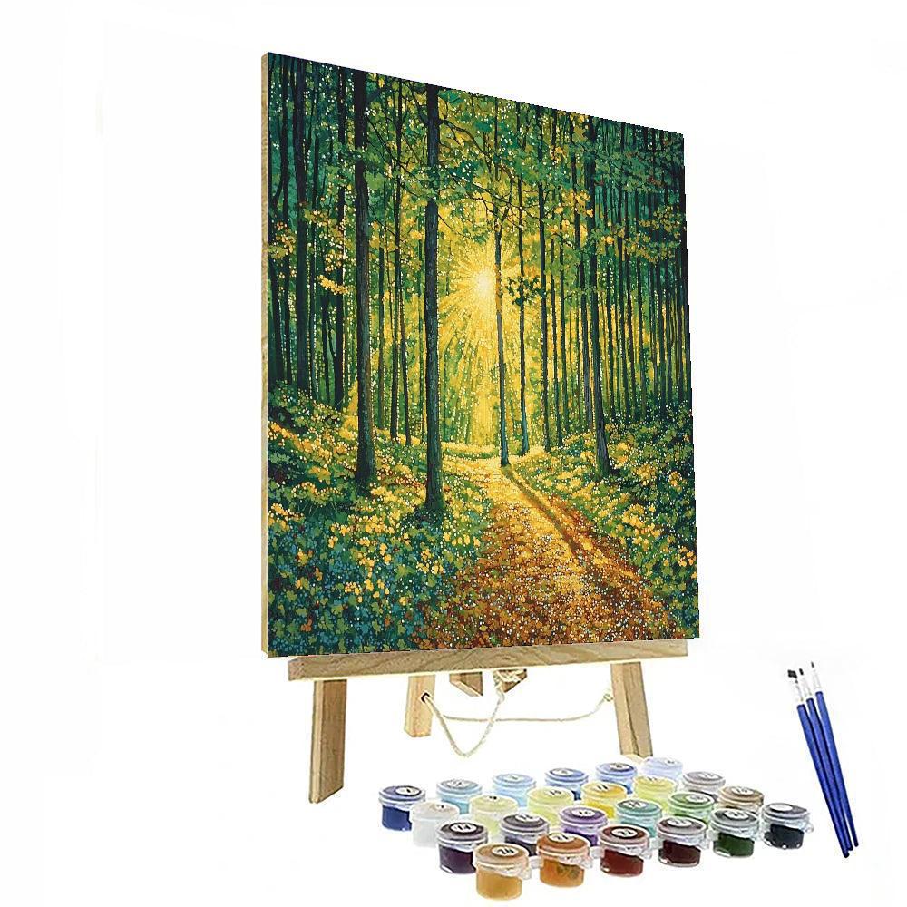 Georges Seurat Inspired Serenade Of The Sunlit Forest  Painting Number Kit