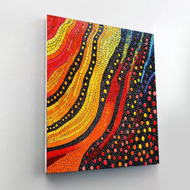 Yayoi Kusama Inspired Mosaic Of Infinity  Paint By Numbers