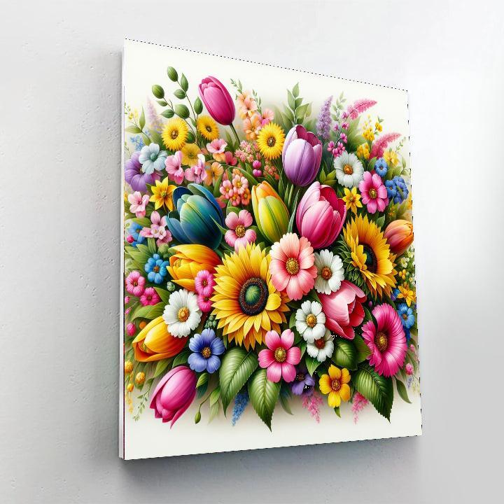 Floral Dreams In Bloom Painting Number Kit
