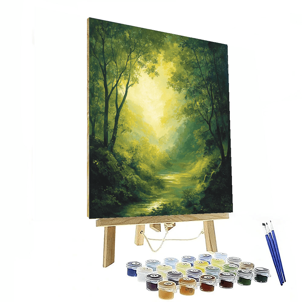 J.M.W. Turner Inspired Mystical Woodland Retreat  Paint By Numbers