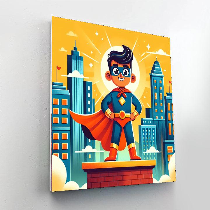 Superhero Sidekick DIY Paint By Numbers