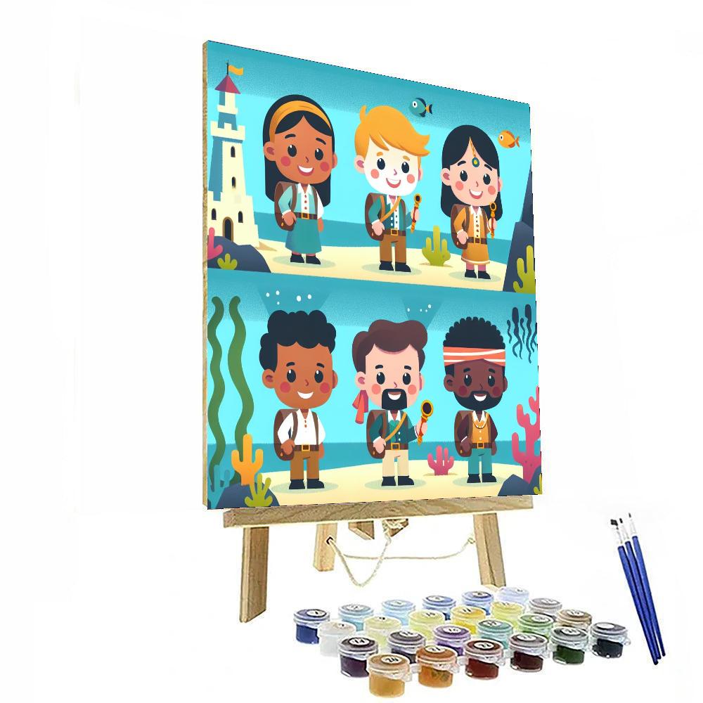 Undersea Castle Quest Painting By Numbers Kit