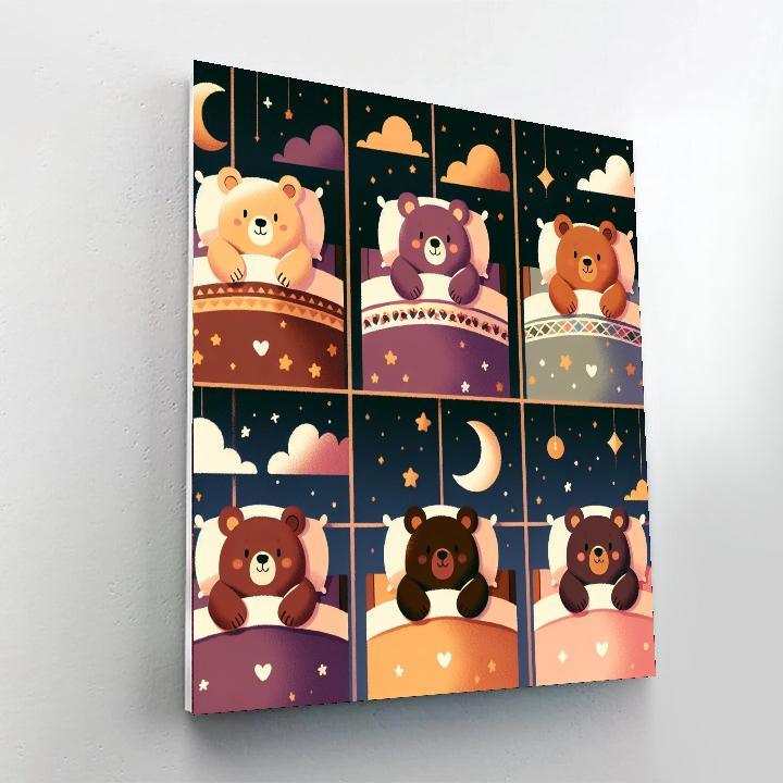Sweet Dreams With Sleepy Bears Paint By Color