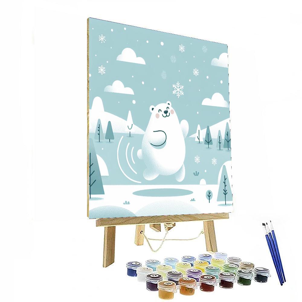 Frosty Polar Bear's Snowy Adventure Paint By Color