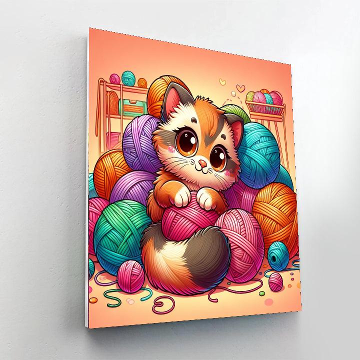 Joyful Kitten Numbered Painting Kits