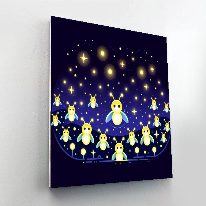 Brilliant Fireflies Paint By Numbers Art