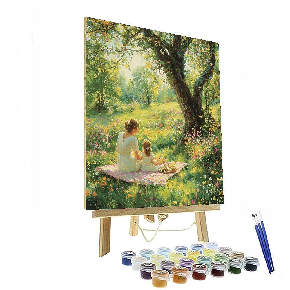 A Mother’s Touch In Nature Number Painting