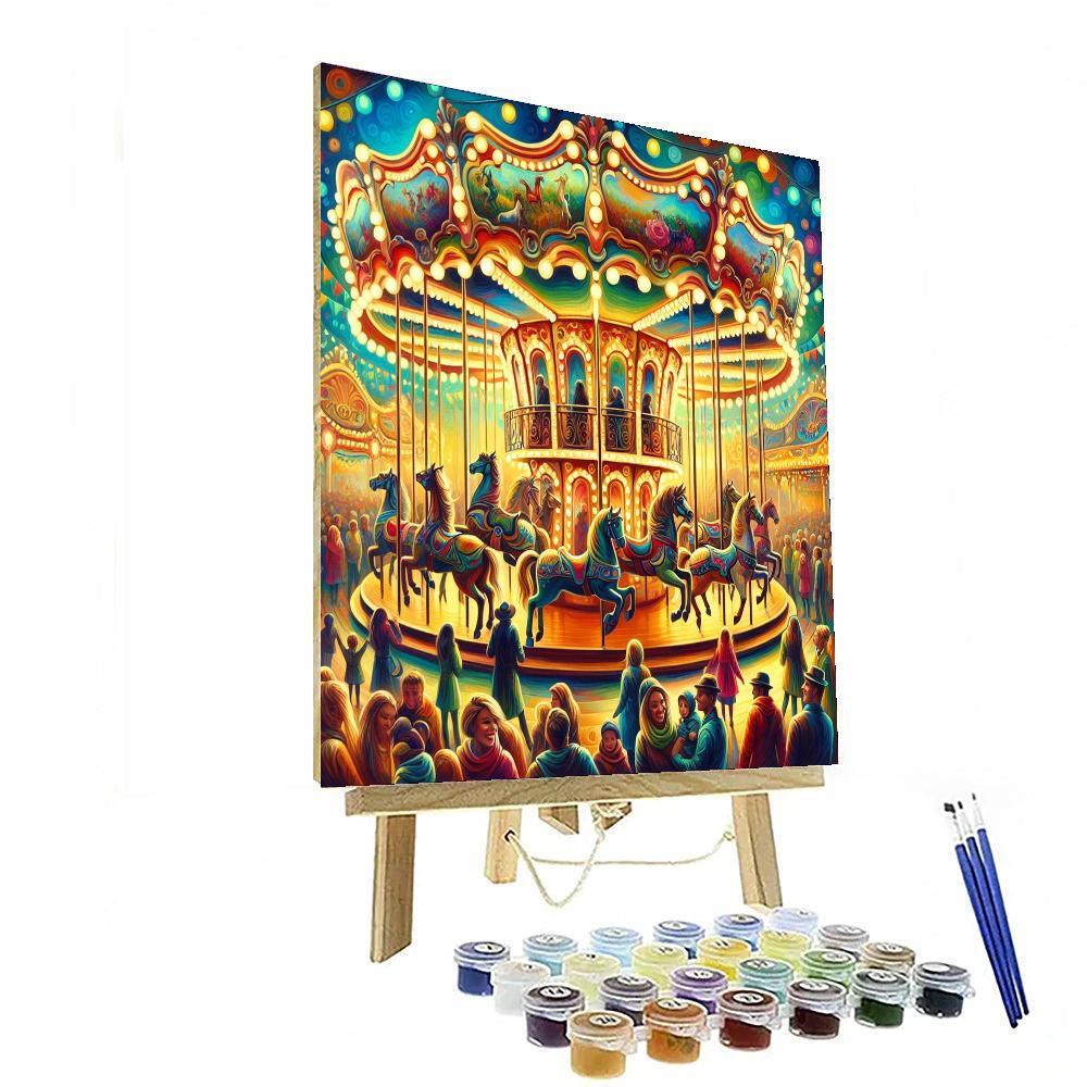 Dazzling Carousel Dreams Paint By Color