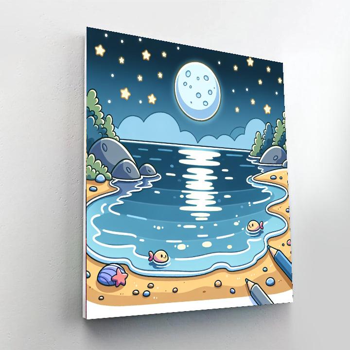 Seaside Starlight Spectacle Paint By Numbers Art