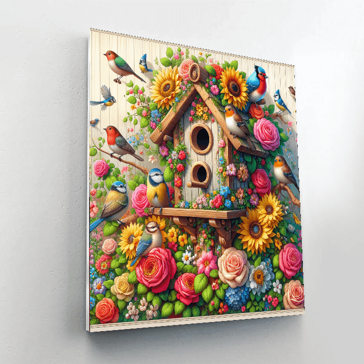 Charming Birdhouse Haven Paint By Color