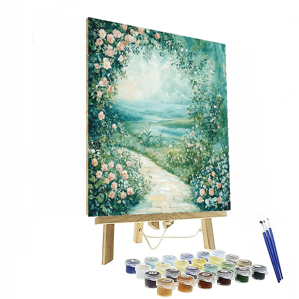 Dante Gabriel Rossetti Inspired Ethereal Garden Of Serenity  Paint By Number