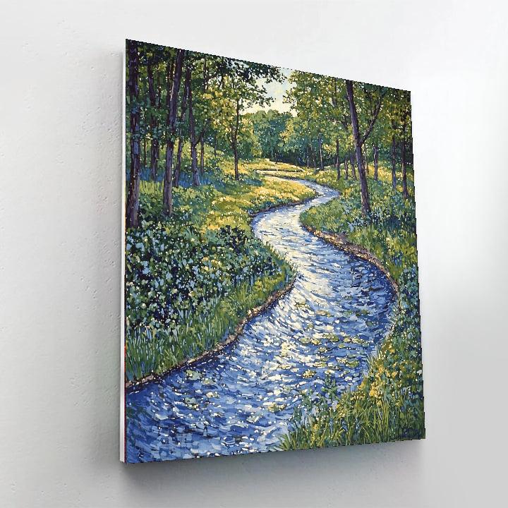 Georges Seurat Inspired Enchanted River Symphony  Painting Number Kit