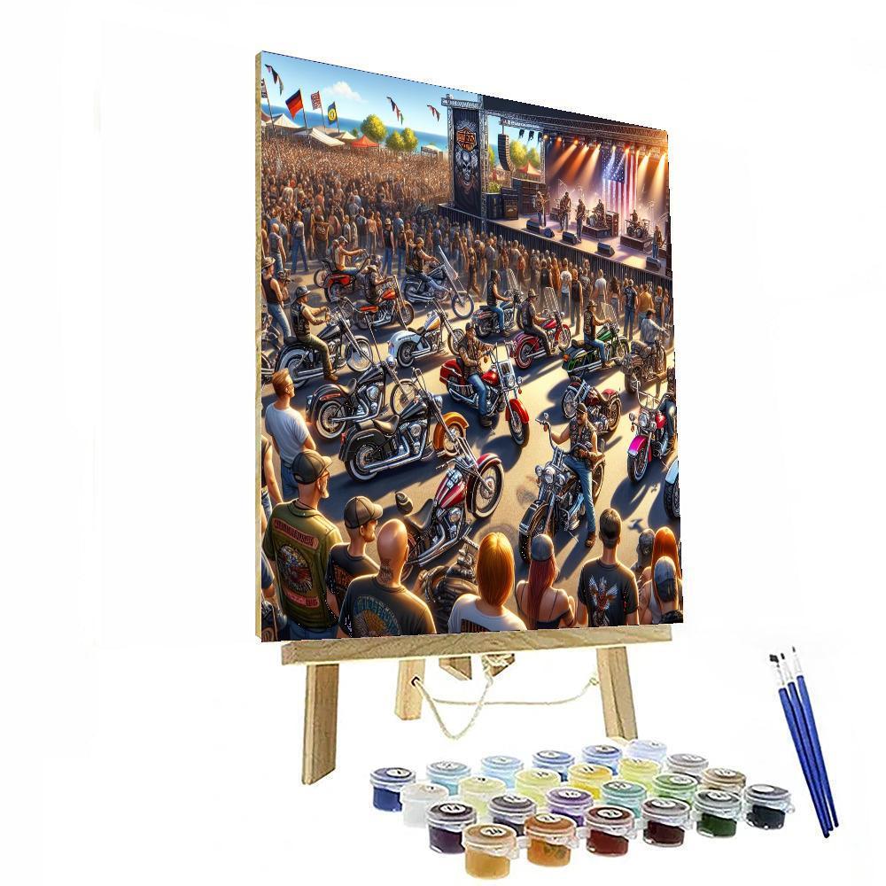 Harley-davidson Rally - United States Paint By Numbers