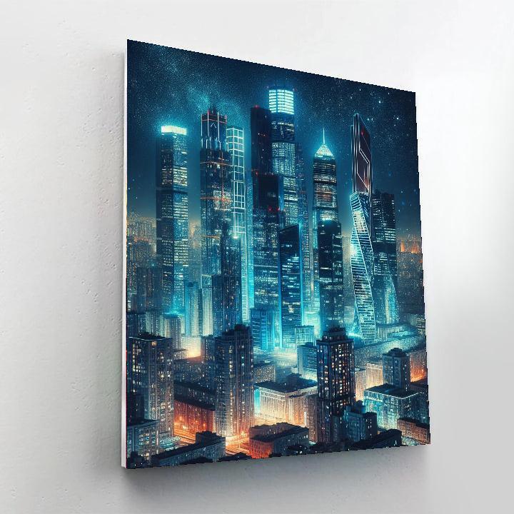 Urban Night Skyline Paint By Number
