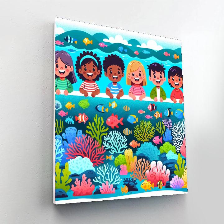 Coral Reef Journey Number Painting