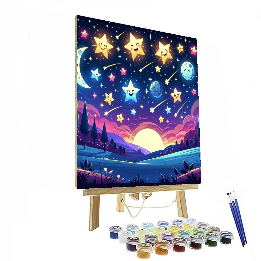 Sparkly Starry Night Paint By Number
