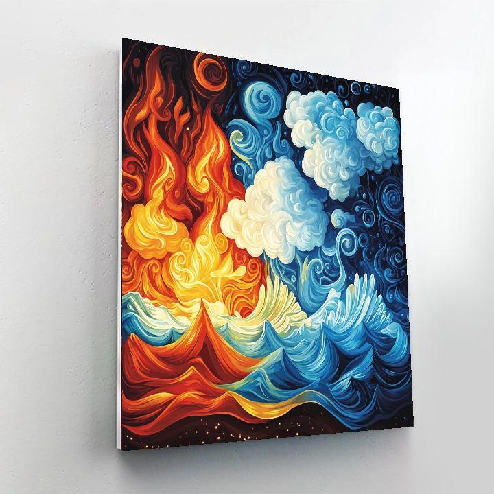 Michelangelo Inspired Elemental Symphony  Paint By Numbers Kits