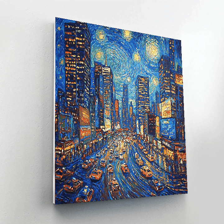 Vincent Van Gogh Inspired Nocturnal Citylights  Paint By Numbers
