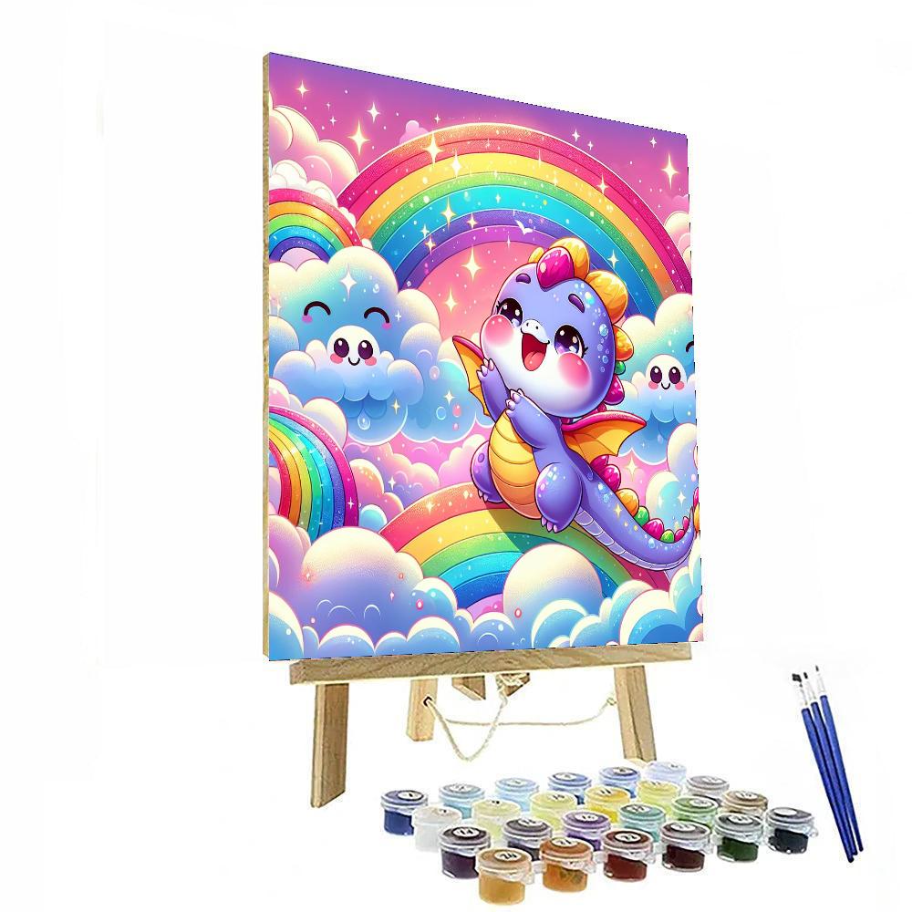 Playful Baby Dragon Numbered Painting Kits