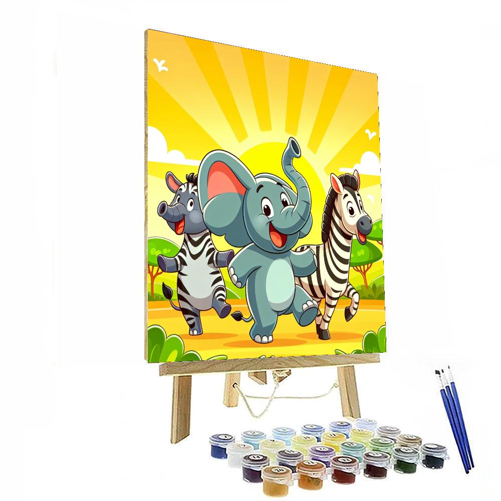 Sunny Safari Parade Paint By Color