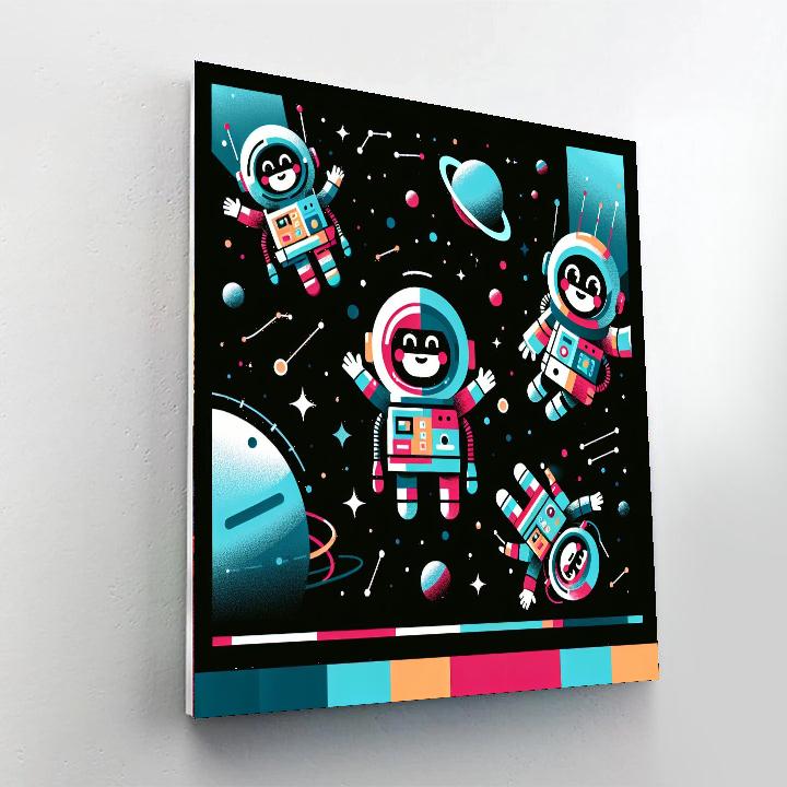 Robot Explorers Galaxy Quest Paint By Number