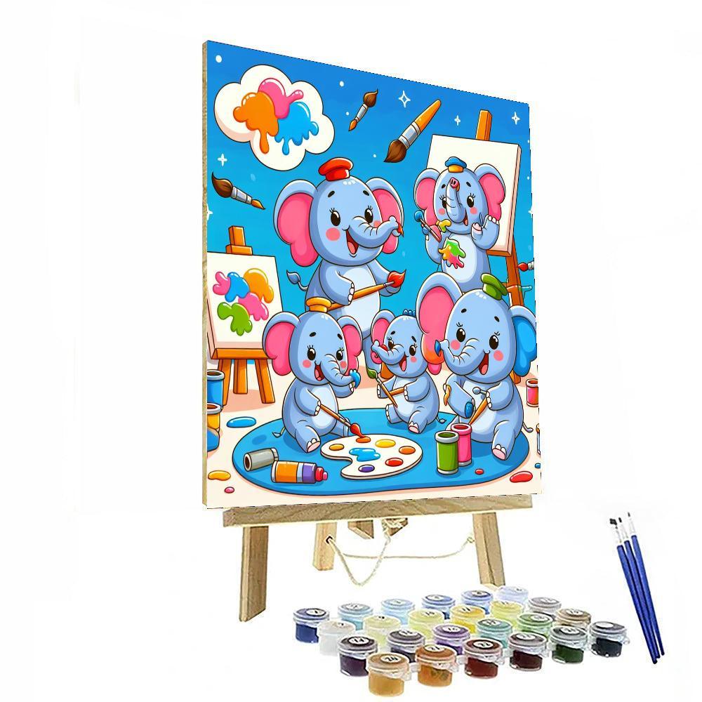 Artful Elephants Paint By Numbers