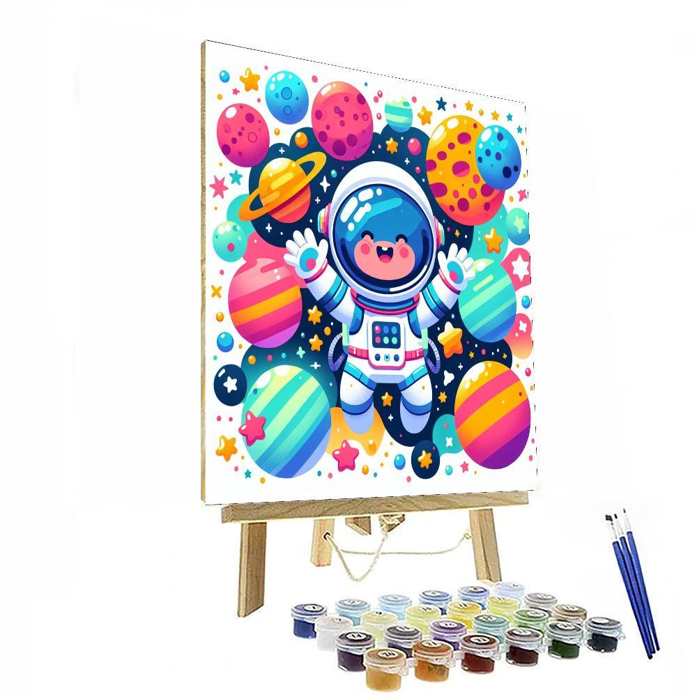 Adorable Astronaut Painting Number Kit