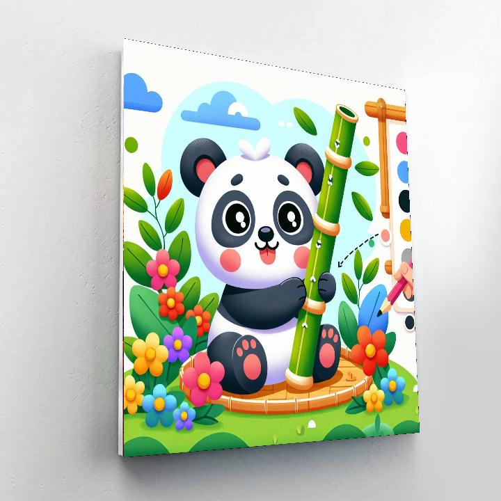 Adorable Baby Panda Numbered Painting Kits