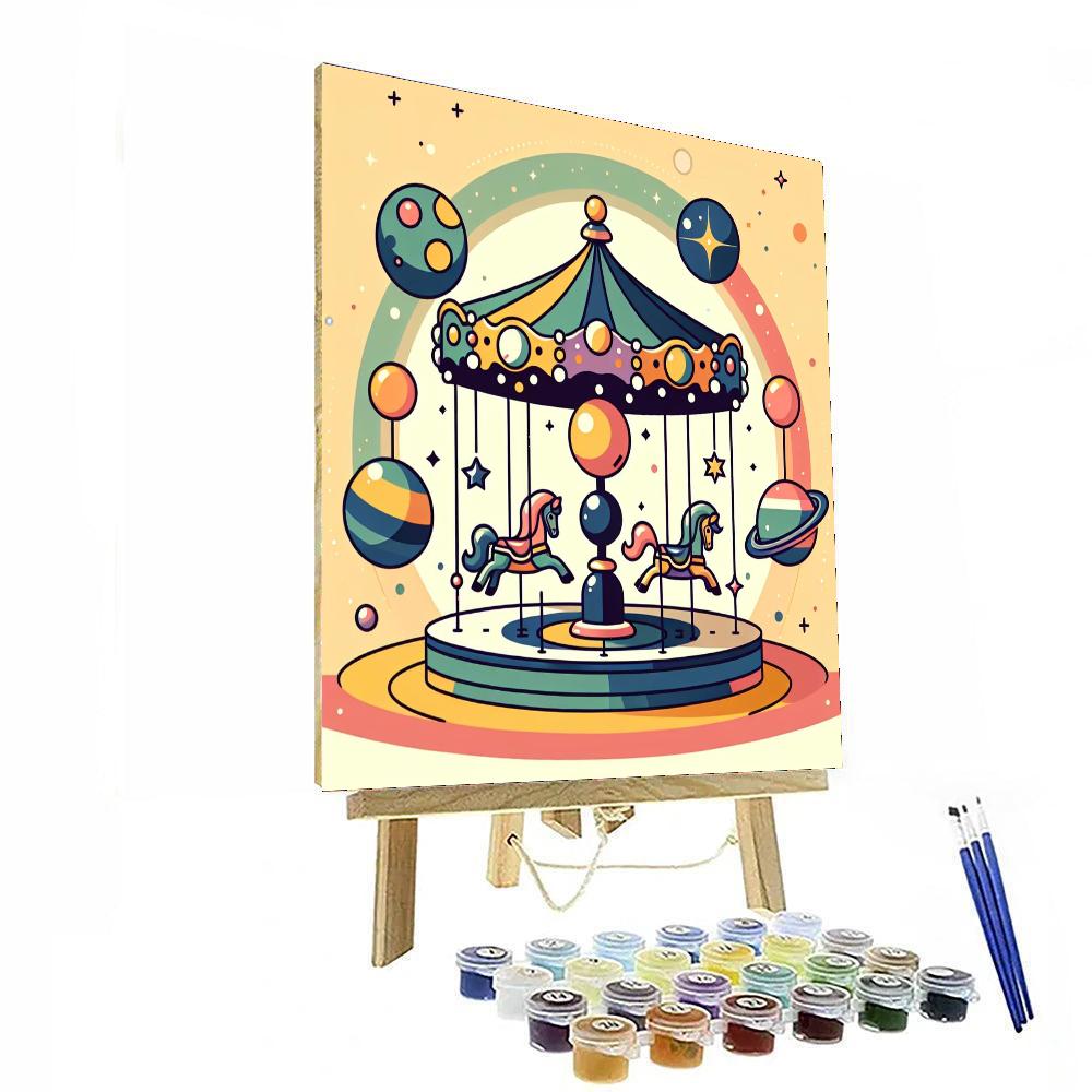 Cosmic Carousel Painting Number Kit