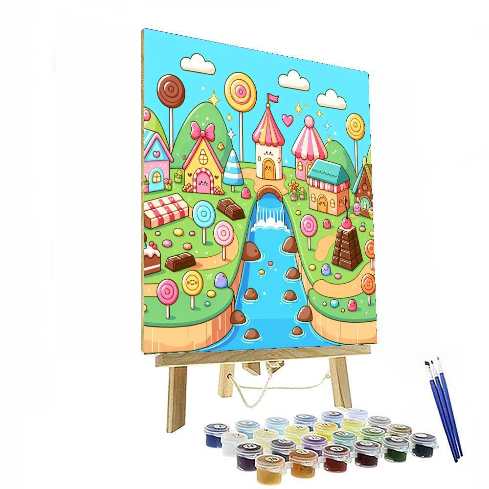 Magical Adventure In Candy Land Paint By Numbers Kits