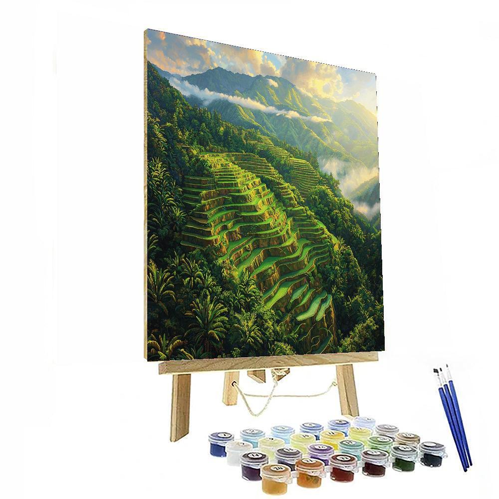 Banaue Rice Terraces - Ifugao Number Painting