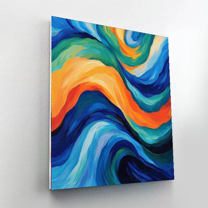 Paul Cézanne Inspired Abstract Currents  Painting By Numbers Kit