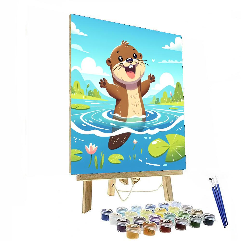 Gigglesome Otter Paint By Numbers Art