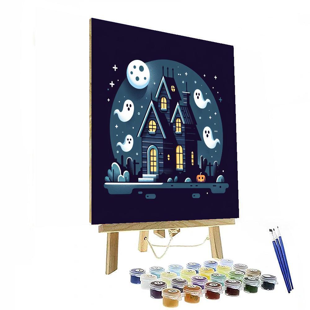 Haunted House Mystery Paint By Numbers Art